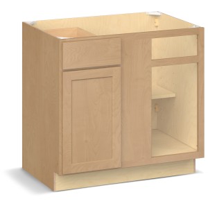 RELIABILT Parkstone II Blind Base, Wheat Stained, 36" W, 1 Door 1 Drawer, Fully Assembled - 641110 | Lowe's Pro Supply